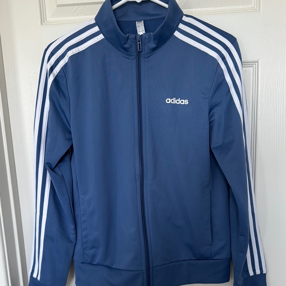 Adidas primegreen Blue Track Jacket with White Stripes